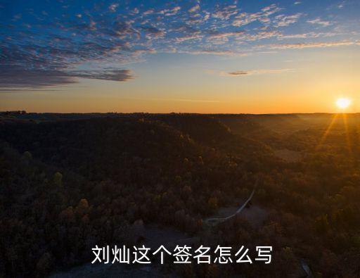  劉燦這個簽名怎么寫