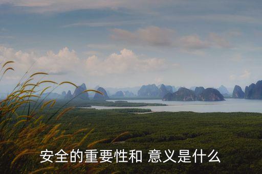安全的重要性和 意義是什么