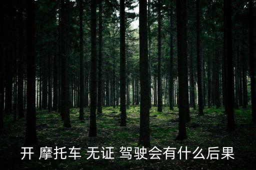 摩托車無證駕駛