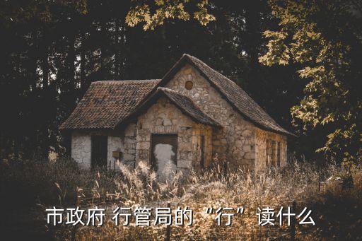 市政府 行管局的“行”讀什么