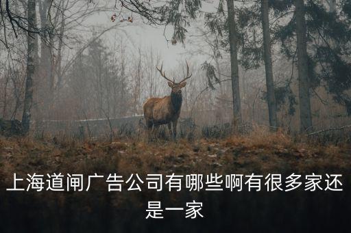 上海道閘廣告公司有哪些啊有很多家還是一家