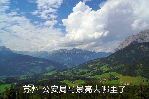 蘇州 公安局馬景亮去哪里了