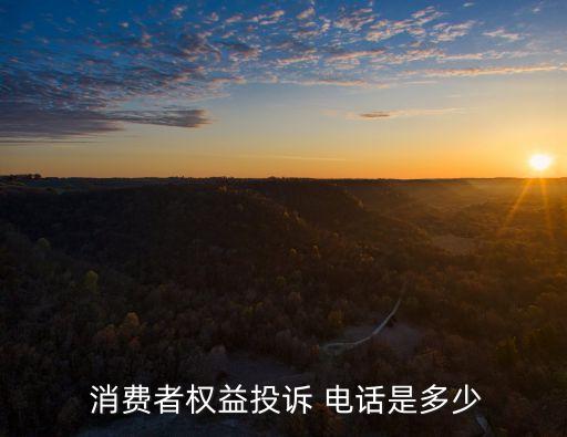  消費(fèi)者權(quán)益投訴 電話是多少