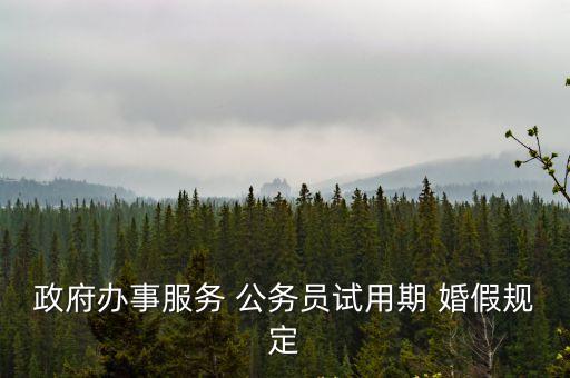 政府辦事服務(wù) 公務(wù)員試用期 婚假規(guī)定