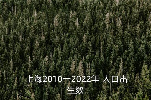  上海2010一2022年 人口出生數(shù)