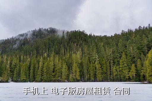 手機(jī)上 電子版房屋租賃 合同