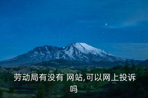  勞動(dòng)局有沒有 網(wǎng)站,可以網(wǎng)上投訴嗎