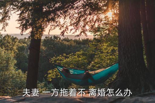 夫妻 一方拖著不 離婚怎么辦