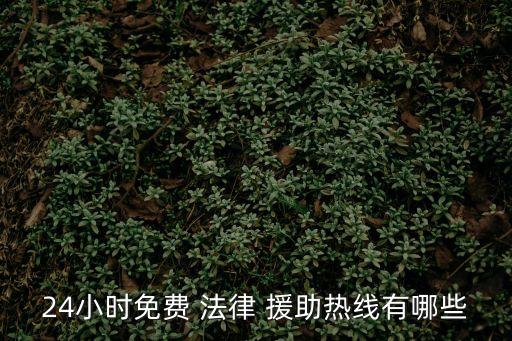 24小時(shí)免費(fèi) 法律 援助熱線有哪些