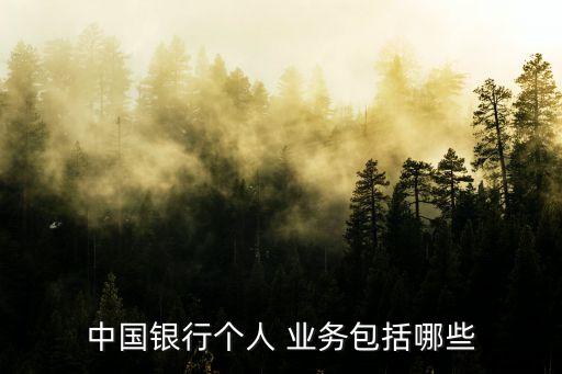 中國(guó)銀行個(gè)人 業(yè)務(wù)包括哪些