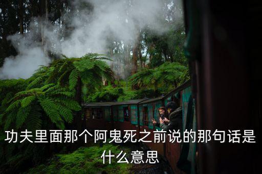 功夫里面那個阿鬼死之前說的那句話是什么意思