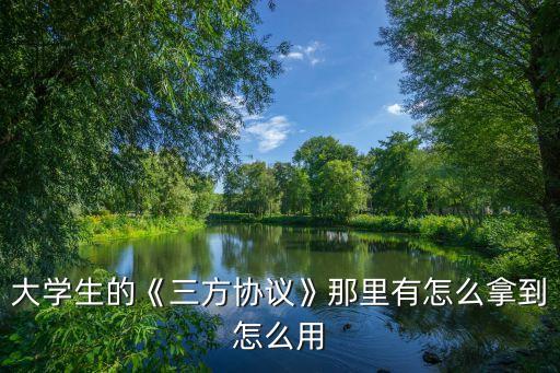 大學(xué)生的《三方協(xié)議》那里有怎么拿到怎么用