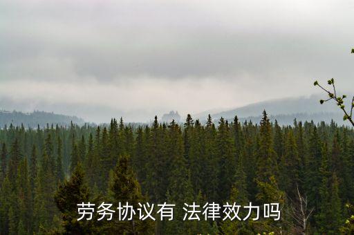  勞務(wù)協(xié)議有 法律效力嗎