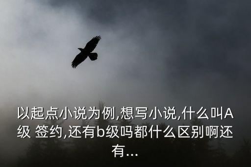 以起點(diǎn)小說為例,想寫小說,什么叫A級 簽約,還有b級嗎都什么區(qū)別啊還有...