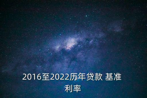 2016至2022歷年貸款 基準 利率