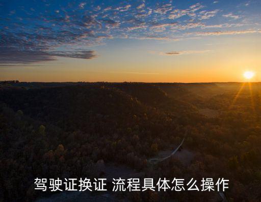  駕駛證換證 流程具體怎么操作