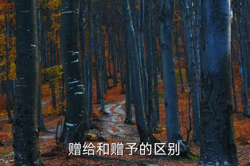 贈給和贈予的區(qū)別