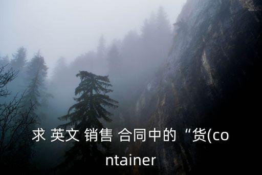 銷售合同 英文翻譯