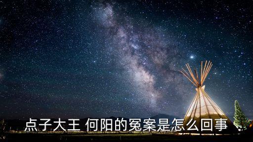 點子大王 何陽的冤案是怎么回事