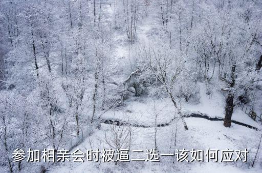 參加相親會(huì)時(shí)被逼二選一該如何應(yīng)對(duì)