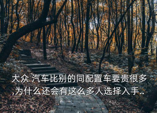  大眾 汽車比別的同配置車要貴很多,為什么還會有這么多人選擇入手...