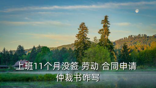 上班11個月沒簽 勞動 合同申請 仲裁書咋寫