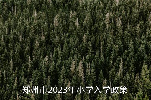鄭州市2023年小學(xué)入學(xué)政策