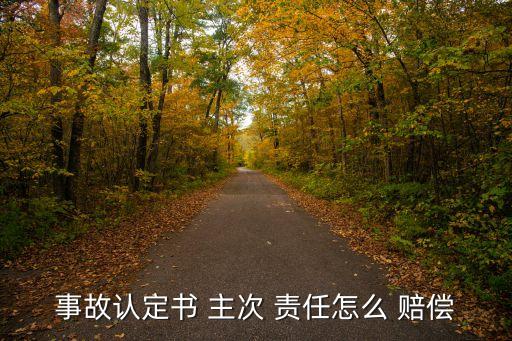 事故認(rèn)定書 主次 責(zé)任怎么 賠償