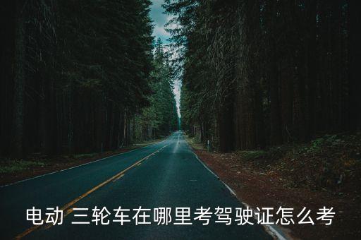 考三輪車駕照