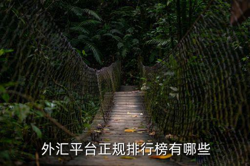  外匯平臺(tái)正規(guī)排行榜有哪些