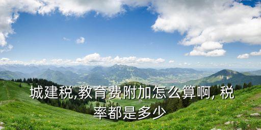  城建稅,教育費(fèi)附加怎么算啊, 稅率都是多少