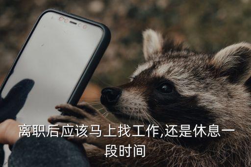  離職后應(yīng)該馬上找工作,還是休息一段時間