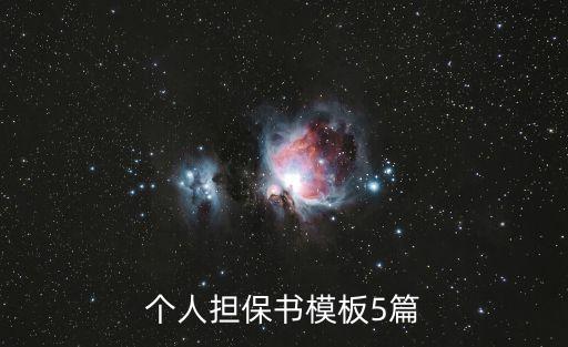 個人擔保書模板5篇