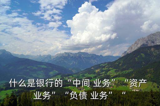 商業(yè)銀行中間業(yè)務(wù)