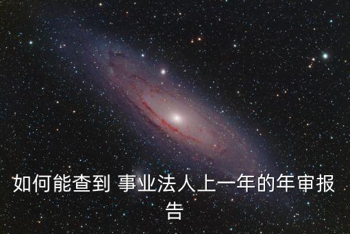 事業(yè)單位年審