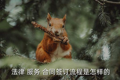  法律 服務 合同簽訂流程是怎樣的