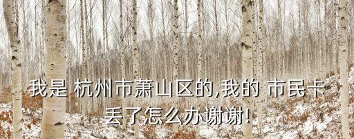 杭州市民卡補辦