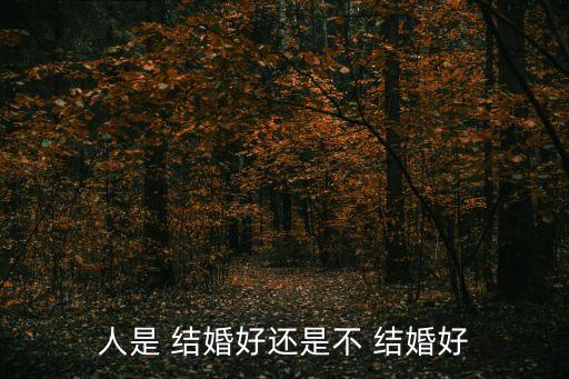 人是 結(jié)婚好還是不 結(jié)婚好