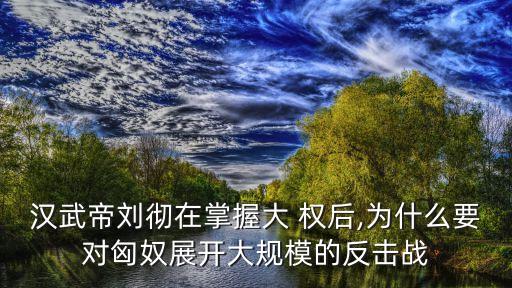 漢武帝劉徹在掌握大 權(quán)后,為什么要對匈奴展開大規(guī)模的反擊戰(zhàn)