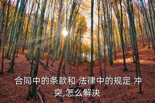  合同中的條款和 法律中的規(guī)定 沖突,怎么解決