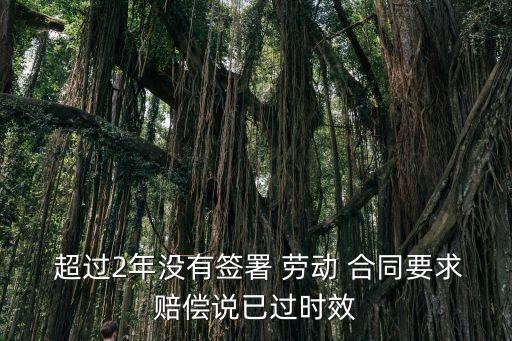  超過2年沒有簽署 勞動 合同要求賠償說已過時效