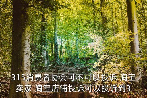 315消費者協(xié)會可不可以投訴 淘寶賣家 淘寶店鋪投訴可以投訴到3