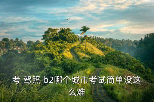 b2駕照好考嗎,考駕照b2
