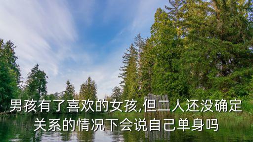 男孩有了喜歡的女孩,但二人還沒確定關(guān)系的情況下會(huì)說自己?jiǎn)紊韱? class=