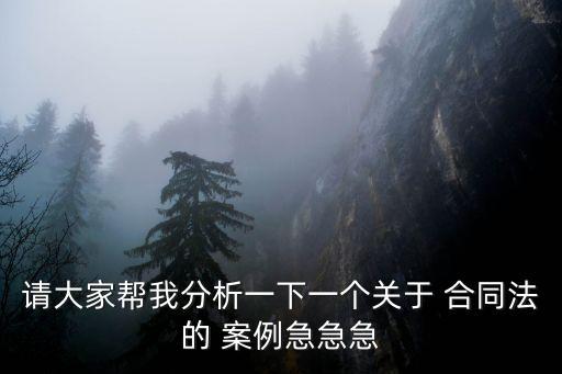 關(guān)于合同法的案例分享