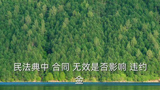 民法典中 合同 無效是否影響 違約金