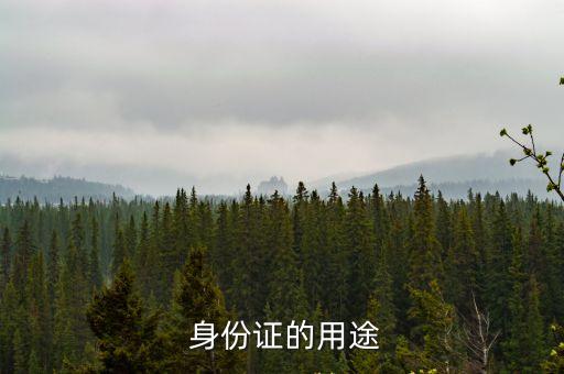  身份證的用途
