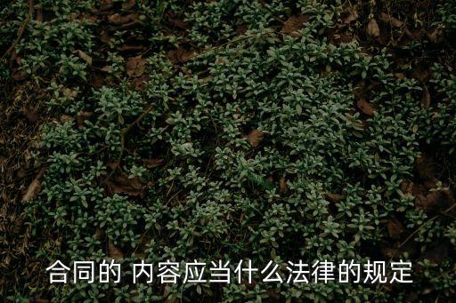 與合同有關(guān)的法律法規(guī)有哪些內(nèi)容