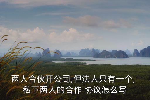 兩人合伙開公司,但法人只有一個, 私下兩人的合作 協(xié)議怎么寫