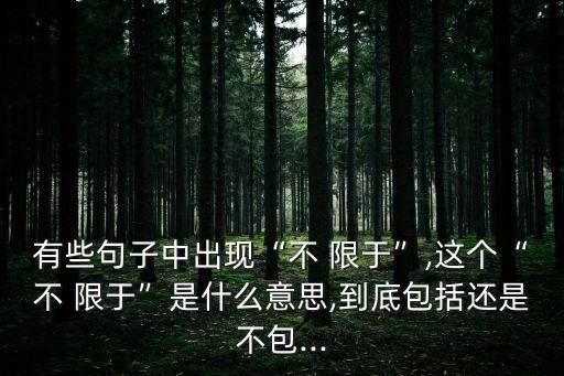 不限于是什么意思,該賠償款包括但不限于是什么意思